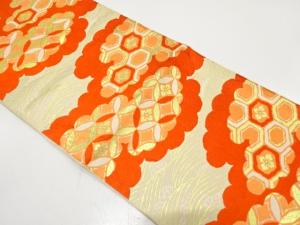 アンティーク　雲に七宝模様織り出し袋帯（材料）